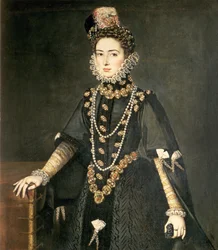 Infantka Katarzyna Michaela, księżna Sabaudii (1567-97), córka Filipa II Hiszpańskiego (1527-98) i Izabeli de Valois (1545-68), żona Karola Emanuela, księcia Sabaudii, 1584